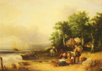 シェイアー・シニア・ウィリアム Painting - ワイト島の田園風景を眺めるウィリアム・シェイアー・シニア